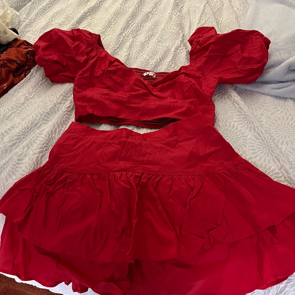 Red Dress Boutique Two Piece Skirt and Crop Top
